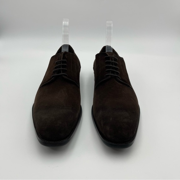 To Boot New York Amedeo Dark Brown Aero Suede Derby Shoes SZ 15-MSRP $399-NEW